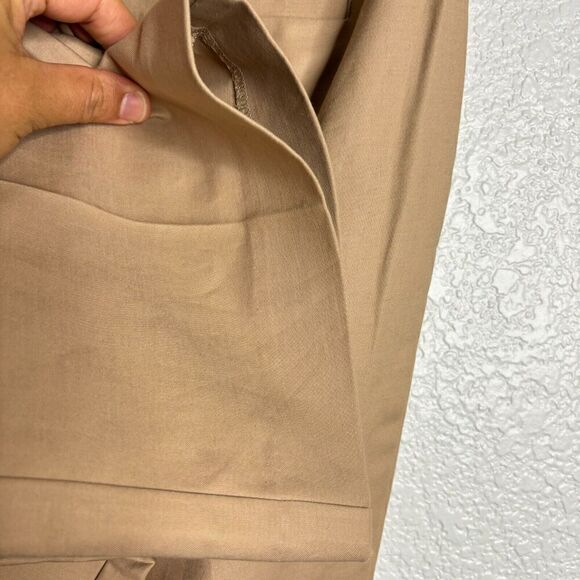 Ann Taylor Devine Flat Front Straight Slim Flare Leg Dress Khaki Pants 10T - Picture 6 of 11